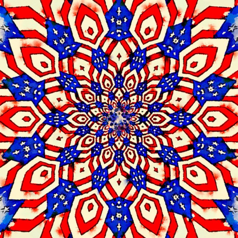 Swirl of American Flag Imagery